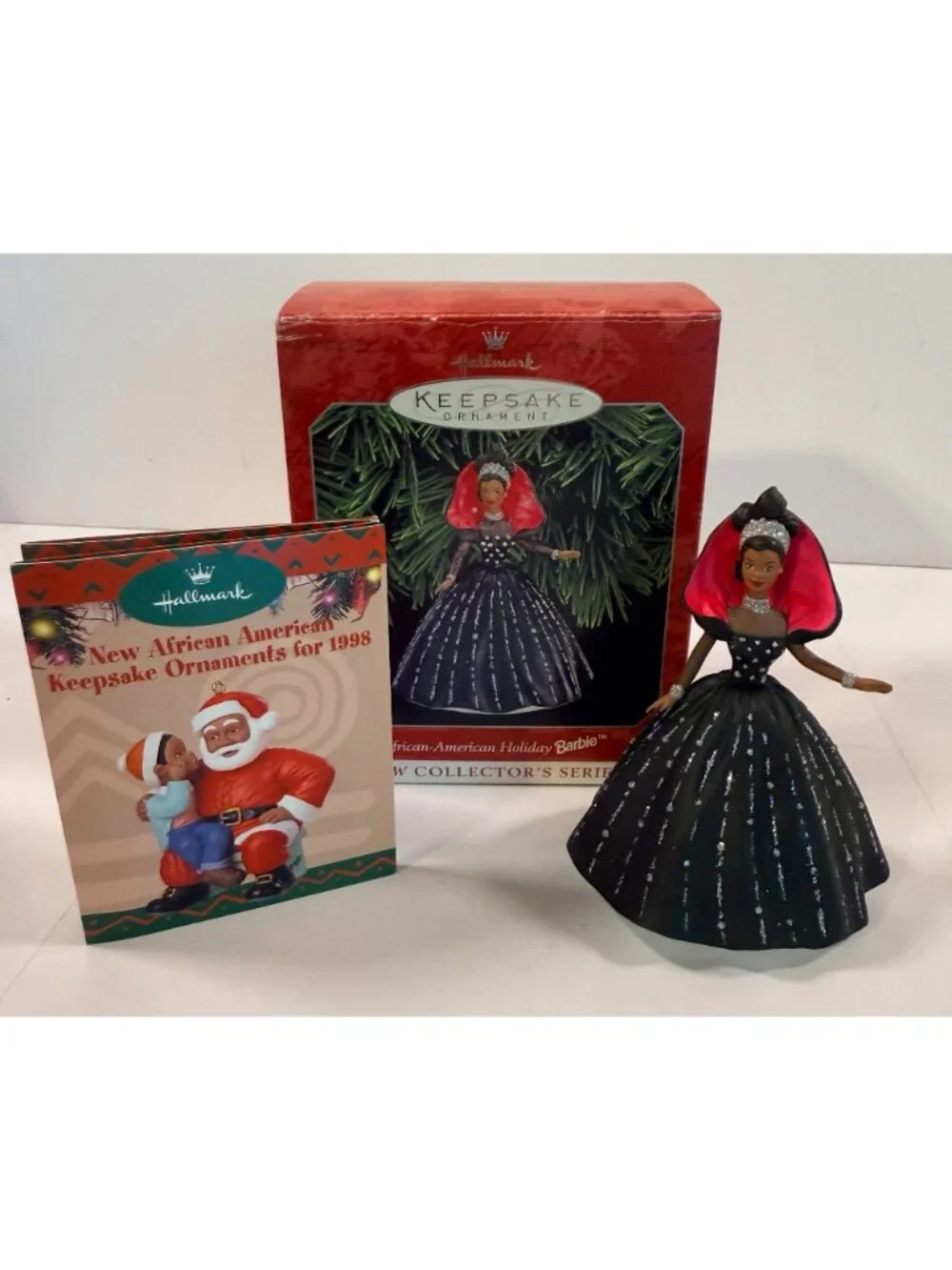 Hallmark Keepsake 1998 African-American Holiday Barbie Christmas Ornament